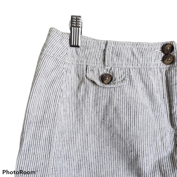 Ann Taylor Loft grey striped a-line skirt size 2 - Picture 3 of 9